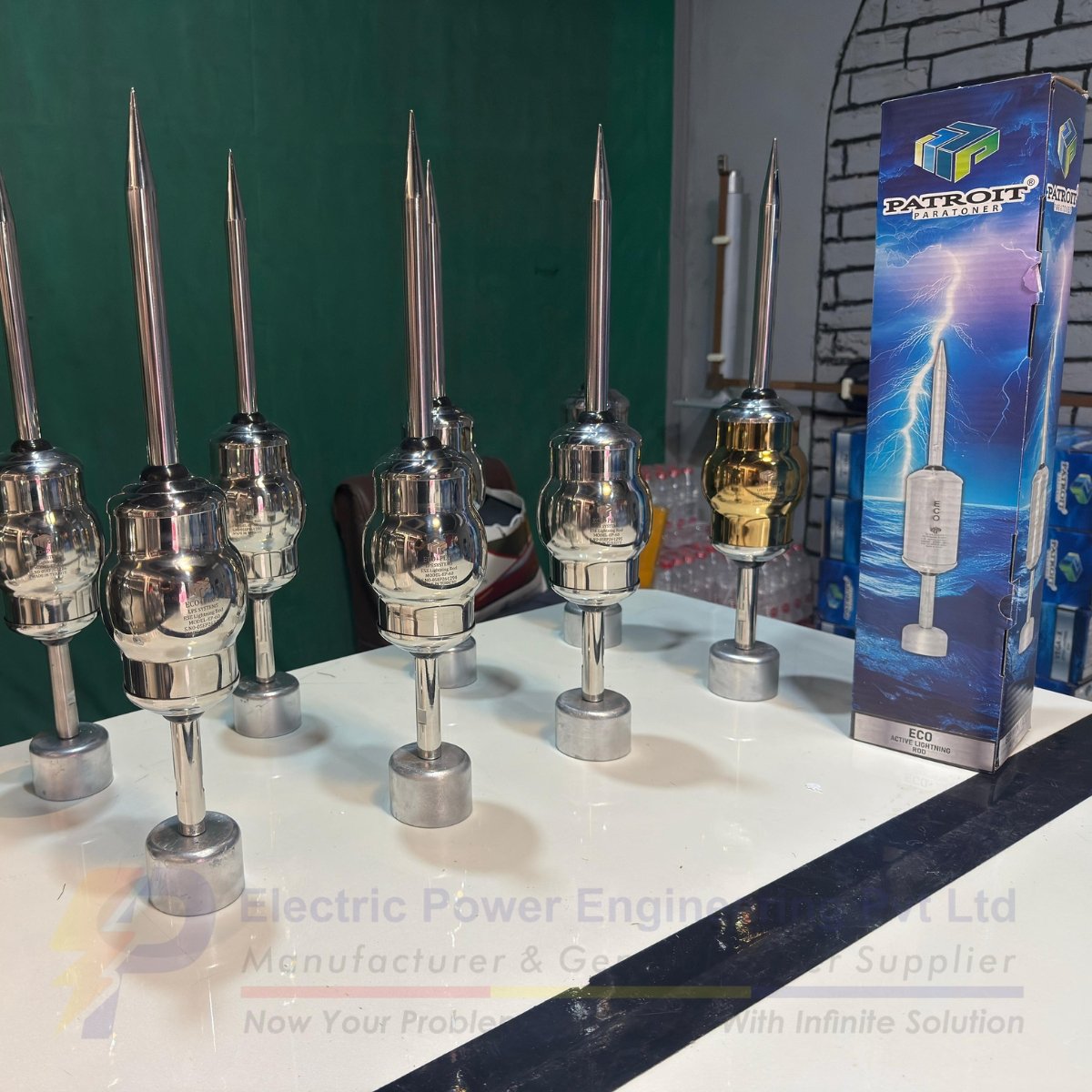 Patriot ESE lightning arrester for a building rooftop in Pakistan