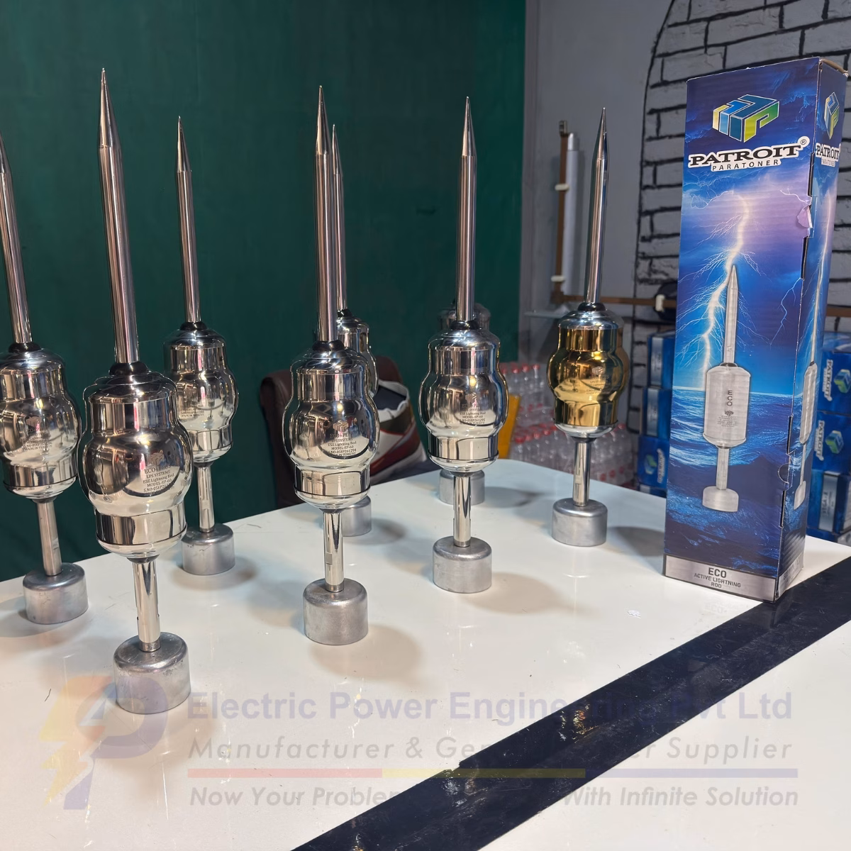 Patriot ESE lightning arrester for a building rooftop in Pakistan